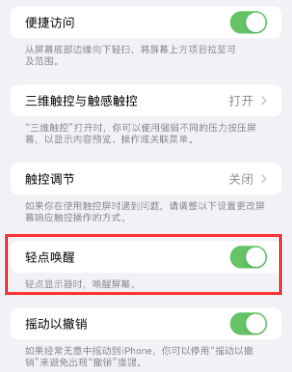 康定苹果授权维修站分享iPhone轻点无法唤醒怎么办 