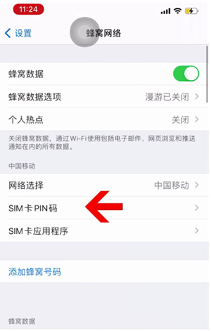 康定苹果14维修网分享如何给iPhone14的SIM卡设置密码 